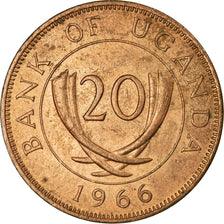 Moneta, Uganda, 20 Cents, 1966, BB, Bronzo, KM:3