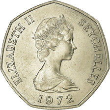 Coin, Seychelles, 5 Rupees, 1972, British Royal Mint, AU(55-58), Copper-nickel