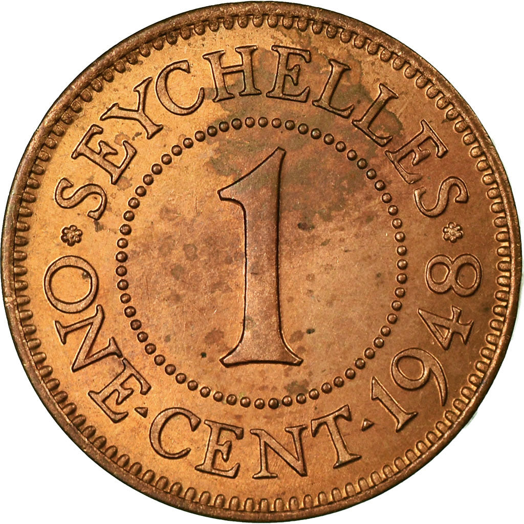 Moneta, Seszele, Cent, 1948, EF(40-45), Bronze, KM:5
