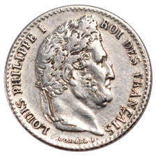 Coin, France, Louis-Philippe, 1/4 Franc, 1833, Lille, EF(40-45), Silver