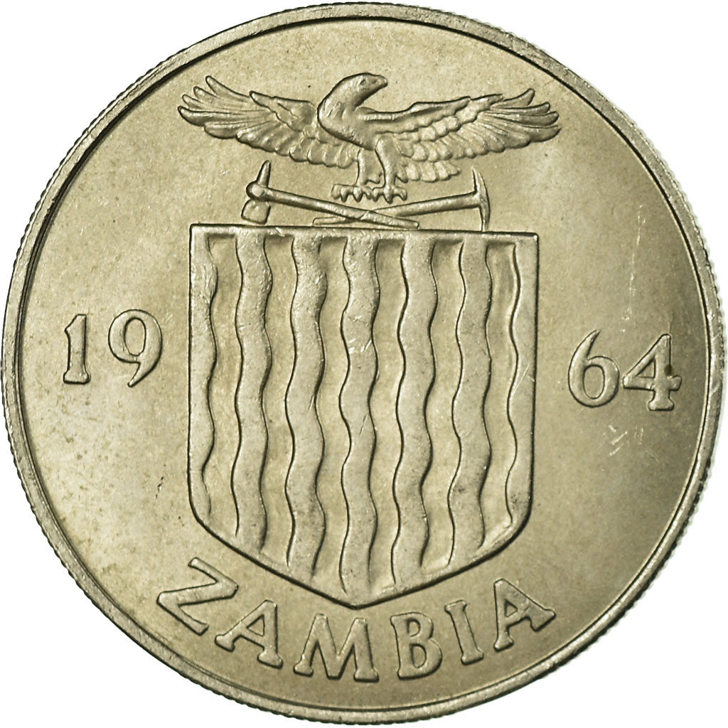 Monnaie, Zambie, Shilling, 1964, British Royal Mint, TTB, Copper-nickel, KM:2
