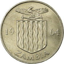 Coin, Zambia, 2 Shillings, 1964, British Royal Mint, EF(40-45), Copper-nickel