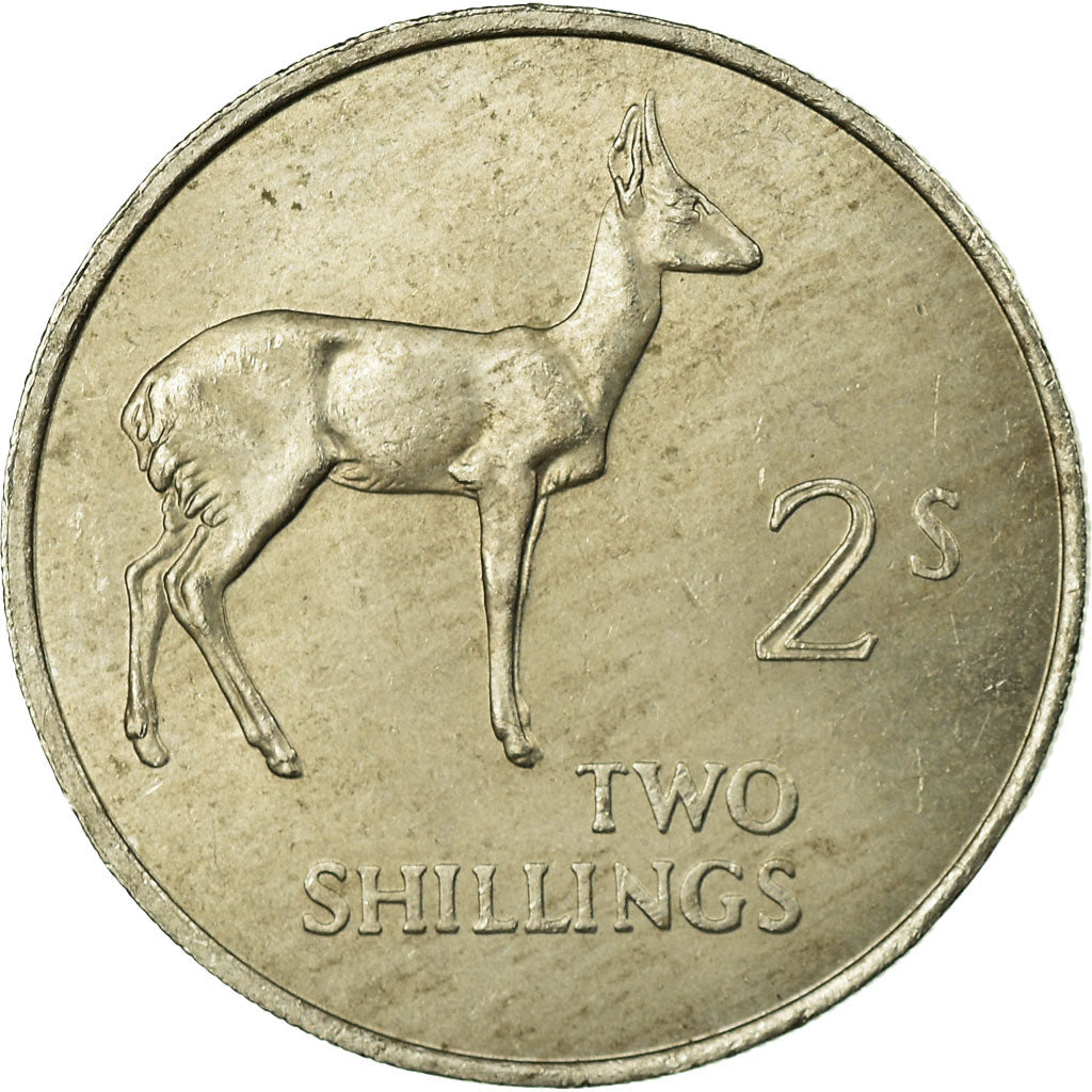 Coin, Zambia, 2 Shillings, 1964, British Royal Mint, EF(40-45), Copper-nickel