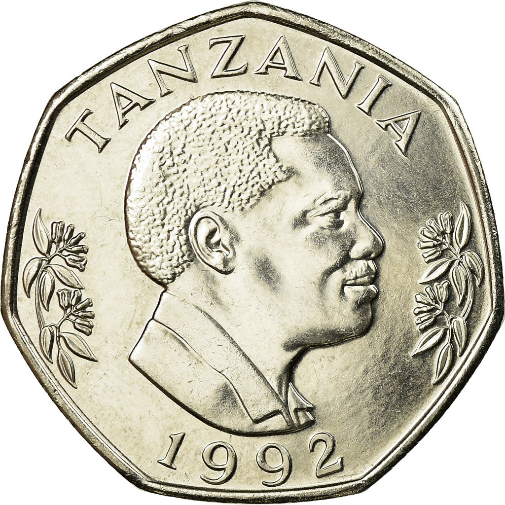 Coin, Tanzania, 20 Shilingi, 1992, EF(40-45), Nickel Bonded Steel, KM:27.2