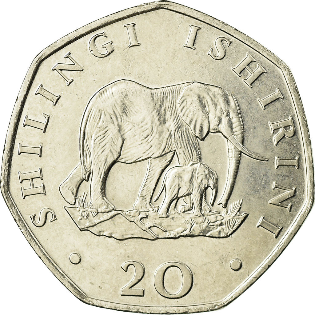 Coin, Tanzania, 20 Shilingi, 1992, EF(40-45), Nickel Bonded Steel, KM:27.2