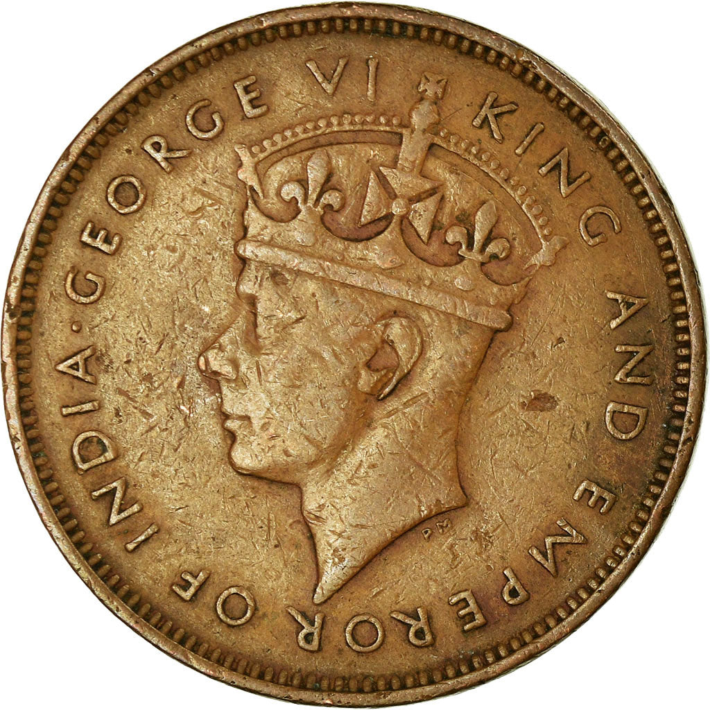 Coin, Mauritius, George VI, 5 Cents, 1944, Pretoria, EF(40-45), Bronze, KM:20
