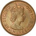Coin, Mauritius, Elizabeth II, 5 Cents, 1956, EF(40-45), Bronze, KM:34