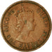 Moneda, Mauricio, Elizabeth II, 2 Cents, 1971, MBC, Bronce, KM:32