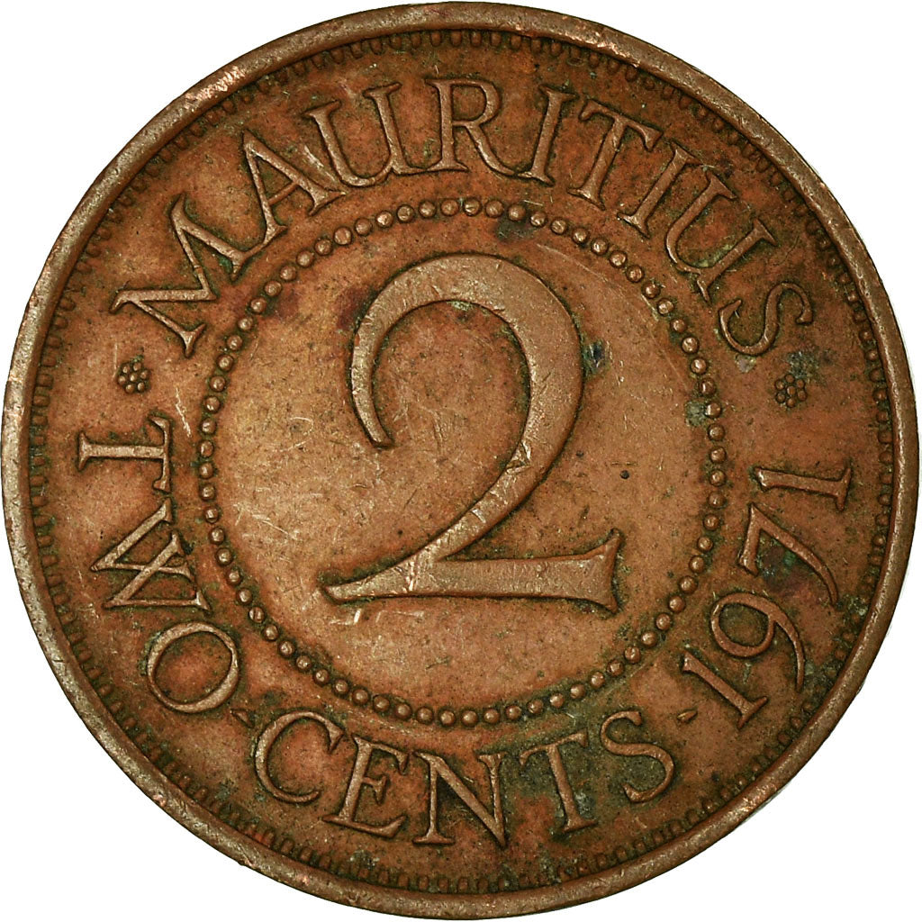 Monnaie, Mauritius, Elizabeth II, 2 Cents, 1971, TTB, Bronze, KM:32