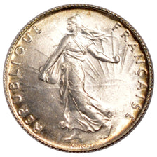 FRANCE, Semeuse, 50 Centimes, 1916, Paris, KM #854, MS(60-62), Silver, 18.1,...