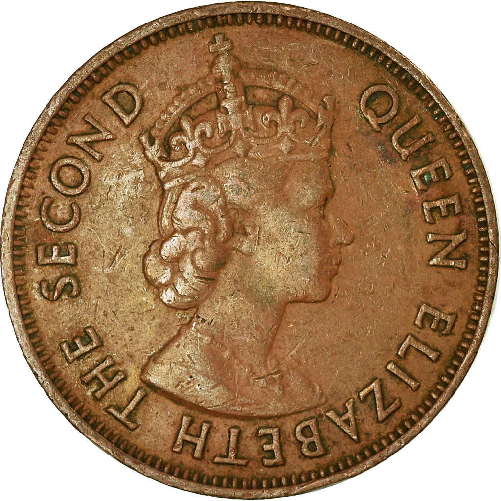 Moneta, Mauritius, Elizabeth II, 5 Cents, 1975, BB, Bronzo, KM:34