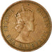 Coin, Mauritius, Elizabeth II, 5 Cents, 1966, EF(40-45), Bronze, KM:34
