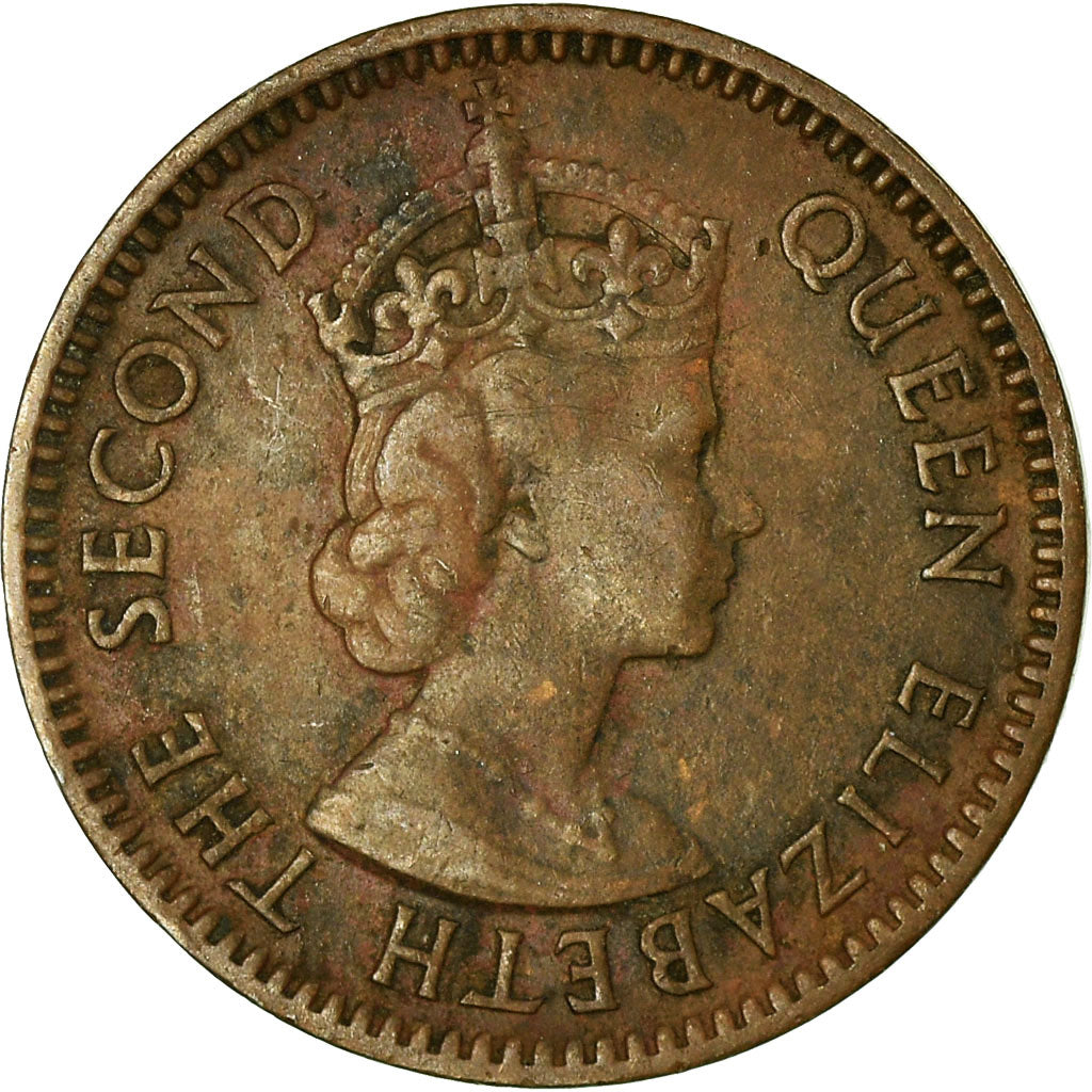 Coin, Mauritius, Elizabeth II, Cent, 1955, VF(30-35), Bronze, KM:31
