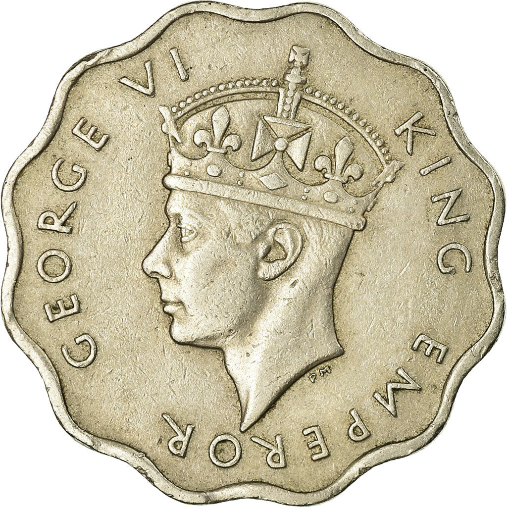 Coin, Mauritius, George VI, 10 Cents, 1947, EF(40-45), Copper-nickel, KM:24