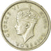 Coin, Mauritius, George VI, 1/2 Rupee, 1946, EF(40-45), Silver, KM:23