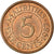 Moneda, Mauricio, 5 Cents, 1987, MBC, Cobre chapado en acero, KM:52