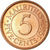 Moneta, Mauritius, 5 Cents, 1987, AU(55-58), Miedź platerowana stalą, KM:52