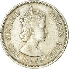 Coin, Mauritius, Elizabeth II, 1/2 Rupee, 1965, EF(40-45), Copper-nickel