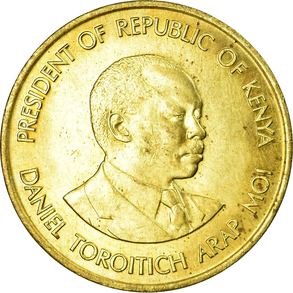 Coin, Kenya, 10 Cents, 1991, British Royal Mint, AU(55-58), Nickel-brass, KM:18