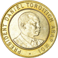 Monnaie, Kenya, 10 Shillings, 1994, British Royal Mint, SUP, Bi-Metallic, KM:27