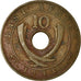 Moeda, ÁFRICA ORIENTAL, George V, 10 Cents, 1933, VF(30-35), Bronze, KM:19