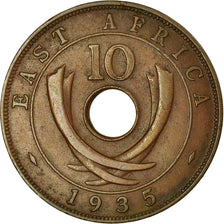 Coin, EAST AFRICA, George V, 10 Cents, 1935, EF(40-45), Bronze, KM:19
