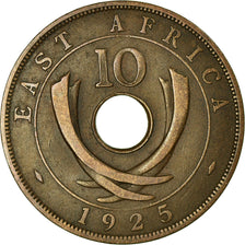 Coin, EAST AFRICA, George V, 10 Cents, 1925, VF(30-35), Bronze, KM:19