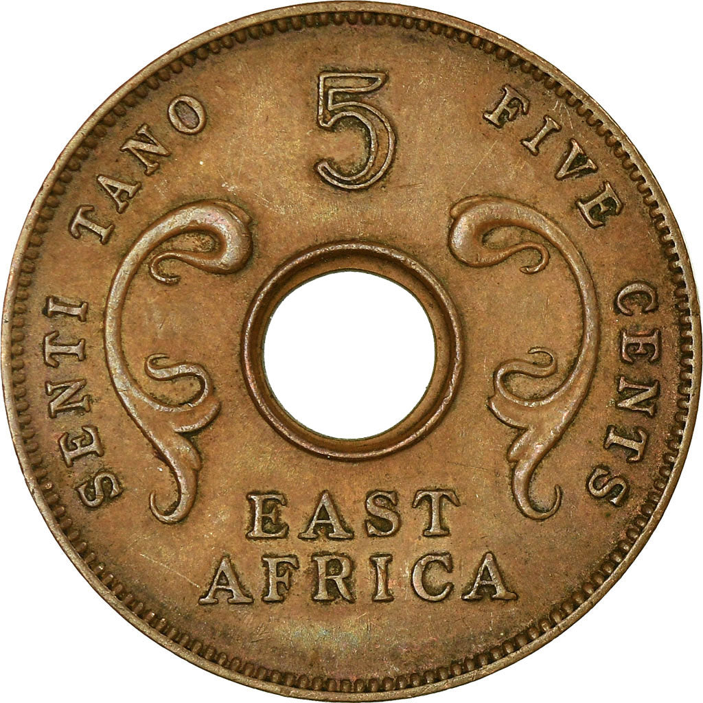 Coin, EAST AFRICA, 5 Cents, 1964, EF(40-45), Bronze, KM:39