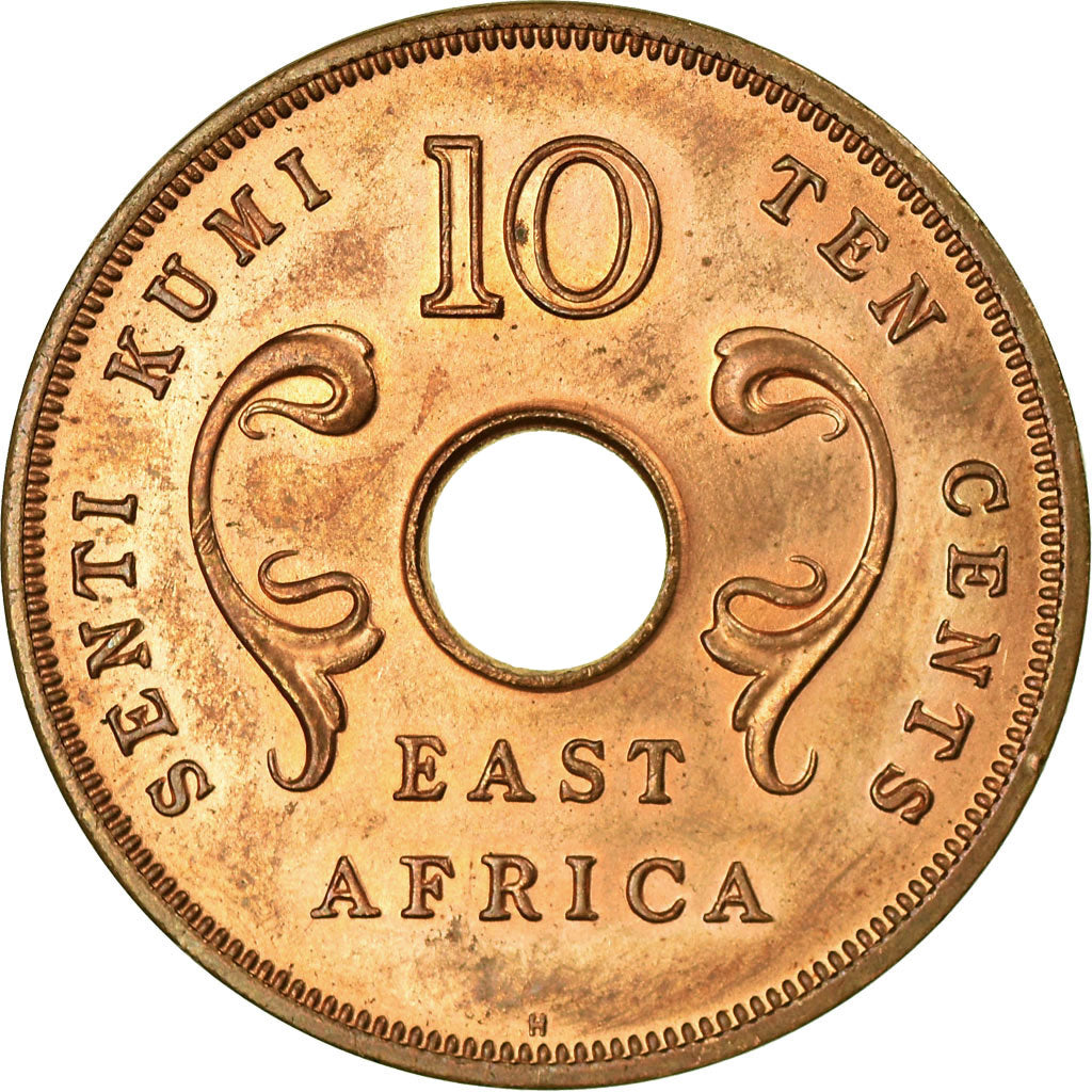 Coin, EAST AFRICA, 10 Cents, 1964, EF(40-45), Bronze, KM:40