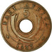 Munten, OOST AFRIKA, Elizabeth II, 5 Cents, 1955, FR+, Bronze, KM:37