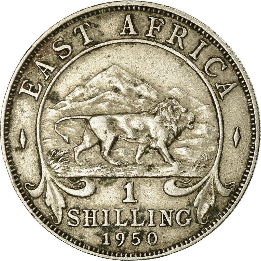 Coin, EAST AFRICA, George VI, Shilling, 1950, EF(40-45), Copper-nickel, KM:31