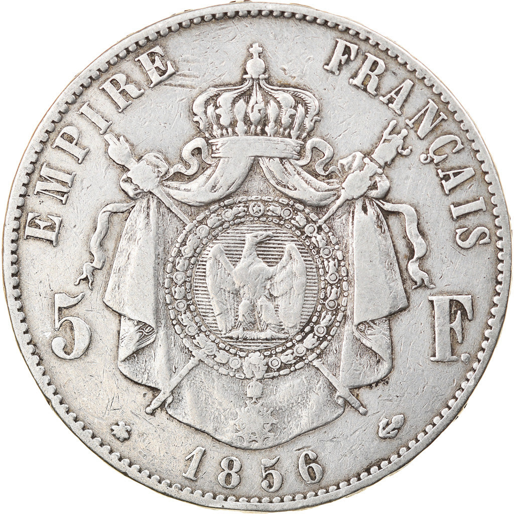 Coin, France, Napoleon III, Napoléon III, 5 Francs, 1856, Strasbourg