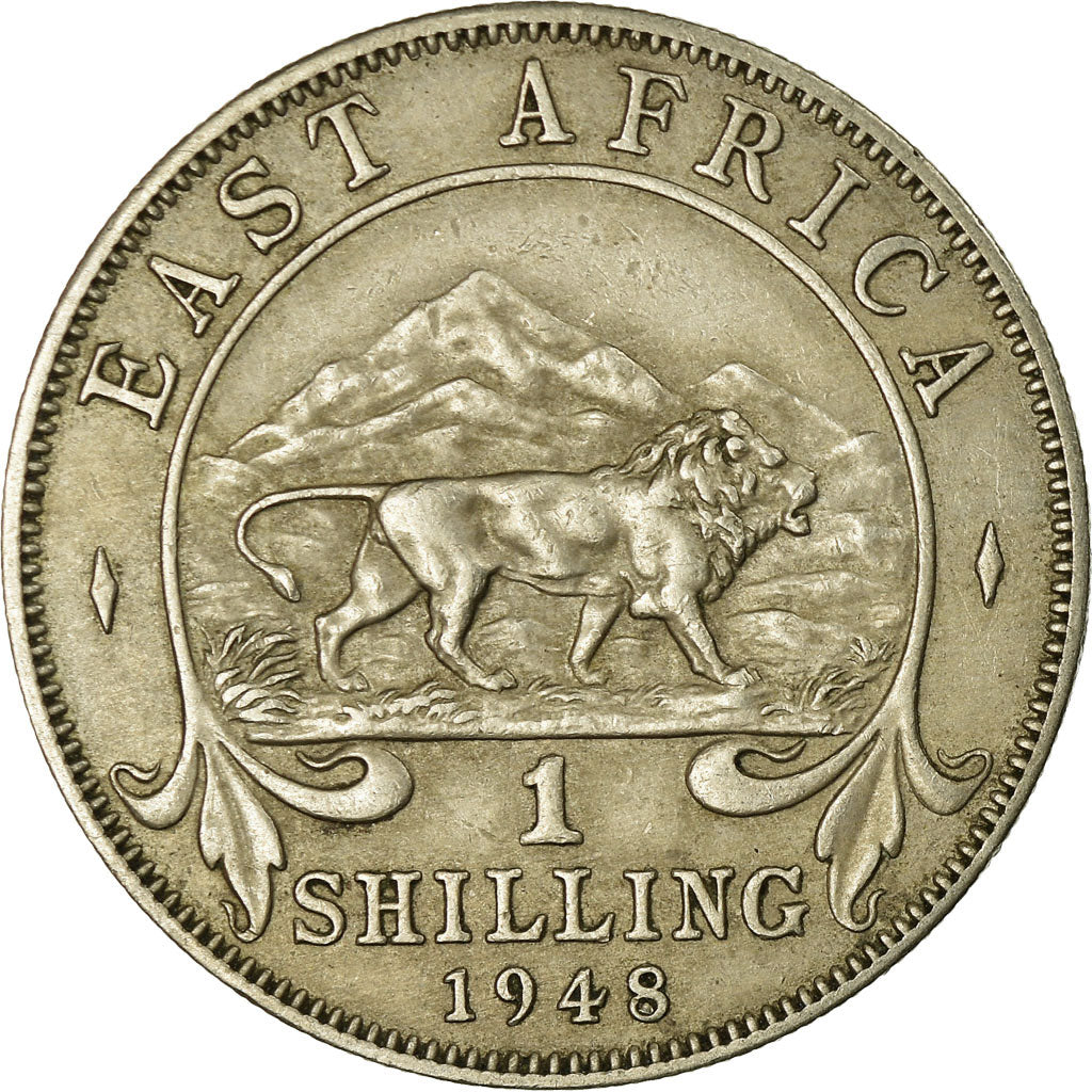 Moneta, AFRYKA WSCHODNIA, George VI, Shilling, 1948, EF(40-45), Miedź-Nikiel