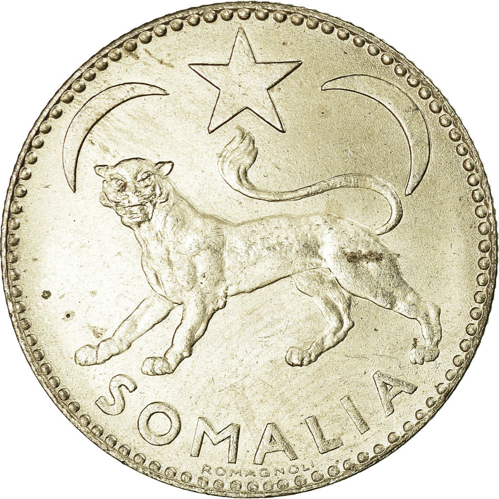 Coin, Somalia, Somalo, 1950, AU(55-58), Silver, KM:5