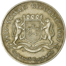 Coin, Somalia, Scellino / Shilling, 1967, EF(40-45), Copper-nickel, KM:9