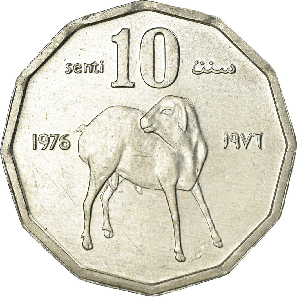 Coin, Somalia, 10 Senti, 1976, EF(40-45), Aluminum, KM:25