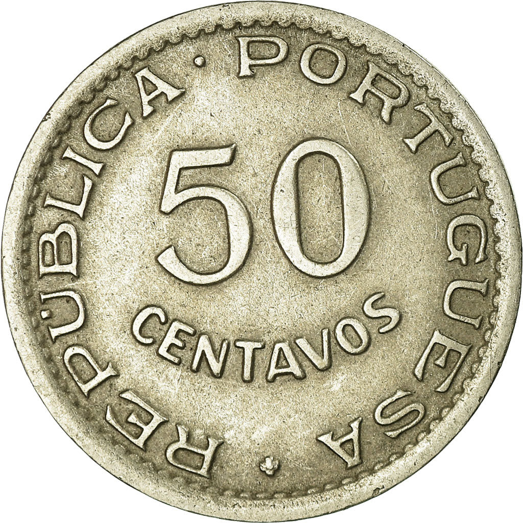 Coin, Mozambique, 50 Centavos, 1950, EF(40-45), Nickel-Bronze, KM:76