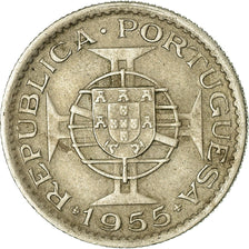 Moeda, Moçambique, 2-1/2 Escudos, 1955, EF(40-45), Cobre-níquel, KM:78