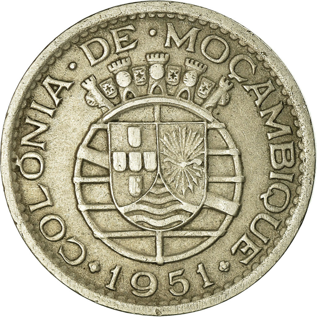 Coin, Mozambique, 50 Centavos, 1951, EF(40-45), Nickel-Bronze, KM:76