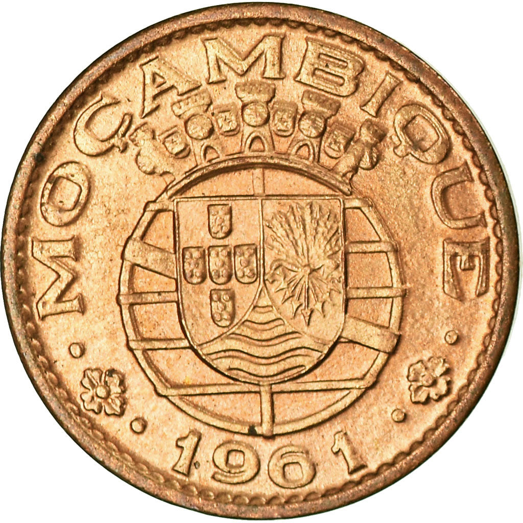 Coin, Mozambique, 20 Centavos, 1961, AU(55-58), Bronze, KM:85