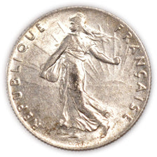 FRANCE, Semeuse, 50 Centimes, 1919, Paris, KM #854, MS(60-62), Silver, 18.1,...