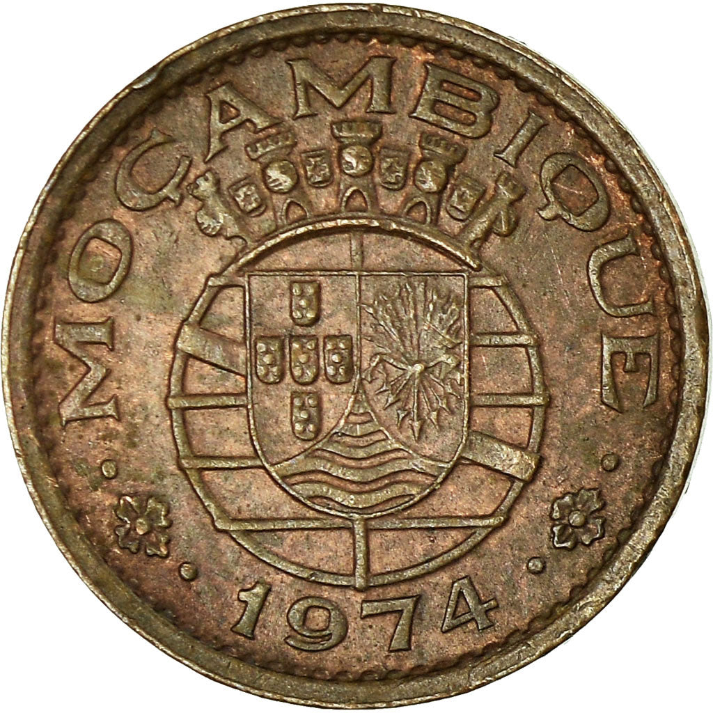 Coin, Mozambique, 20 Centavos, 1974, EF(40-45), Bronze, KM:88