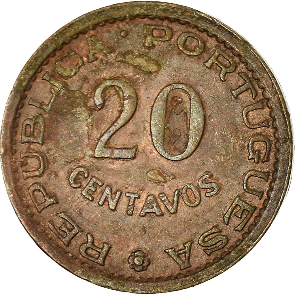 Coin, Mozambique, 20 Centavos, 1974, EF(40-45), Bronze, KM:88