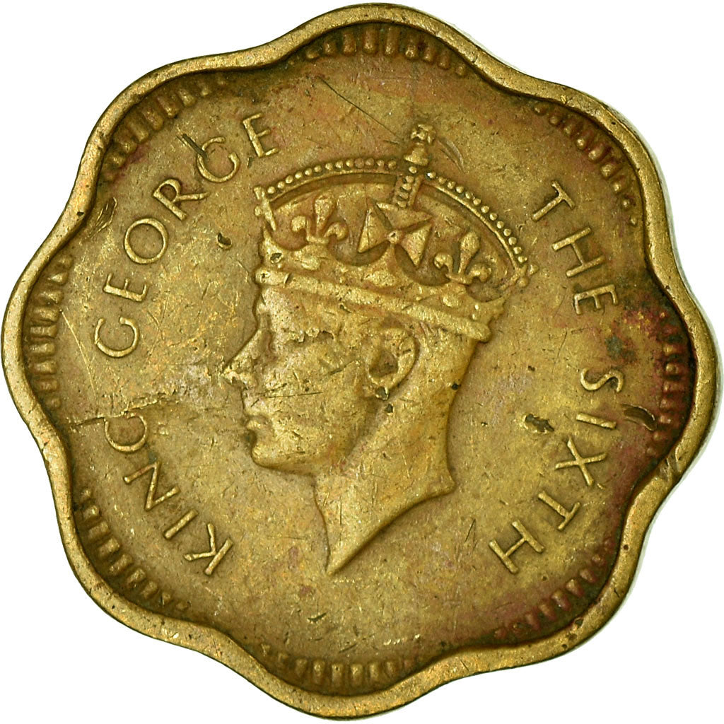 Monnaie, Ceylon, George VI, 2 Cents, 1951, TB+, Nickel-brass, KM:119