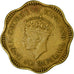 Coin, Ceylon, George VI, 2 Cents, 1944, EF(40-45), Nickel-brass, KM:117