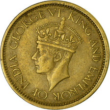Coin, Ceylon, George VI, 50 Cents, 1943, EF(40-45), Nickel-brass, KM:116