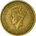 Coin, Ceylon, George VI, 50 Cents, 1943, EF(40-45), Nickel-brass, KM:116