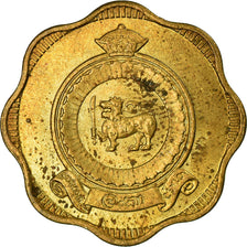 Coin, Ceylon, Elizabeth II, 10 Cents, 1963, AU(55-58), Nickel-brass, KM:130