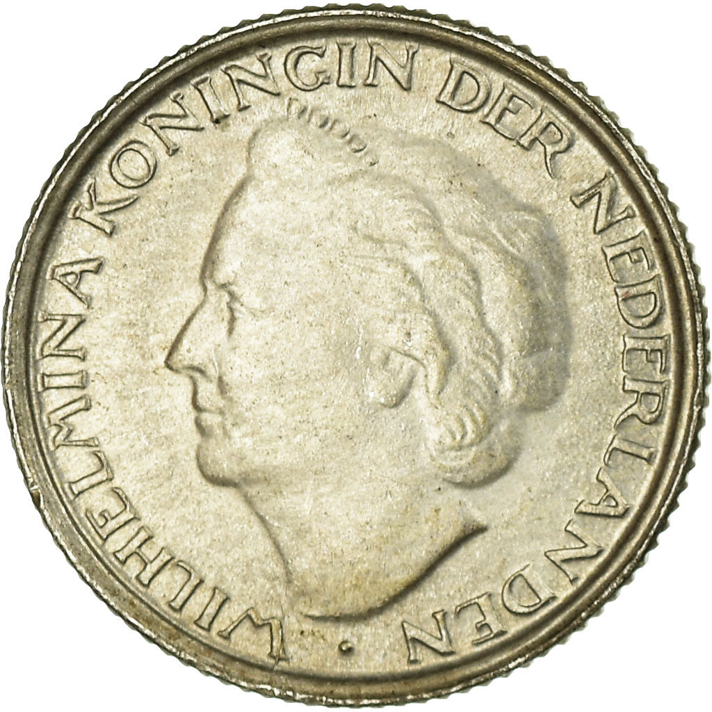 Coin, Curacao, 1/10 Gulden, 1948, EF(40-45), Silver, KM:48