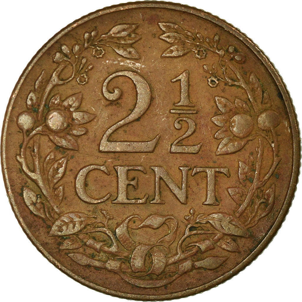 Moeda, Curaçau, 2-1/2 Cents, 1944, Denver, USA, EF(40-45), Bronze, KM:42